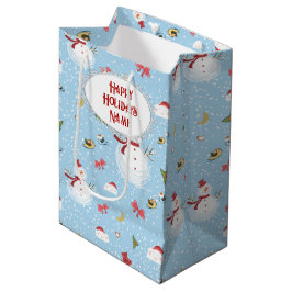 Weihnachtsschneemann Mittlere Geschenktüte