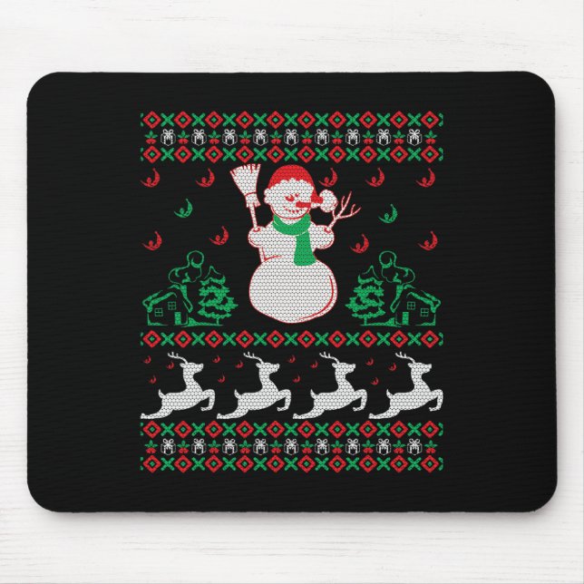 Weihnachtsschneemann Mousepad (Vorne)