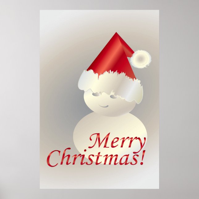Weihnachtsschneemann Poster (Vorne)