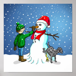 Weihnachtsschneemann Poster