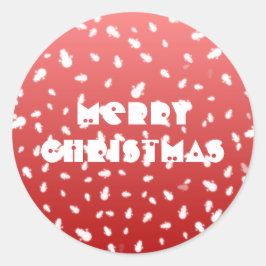 Weihnachtsschneemann Runder Aufkleber