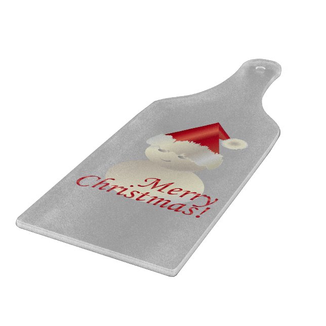 Weihnachtsschneemann Schneidebrett (Ecke)