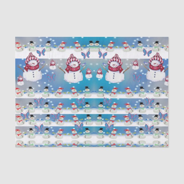 Weihnachtsschneemann Seidenpapier (Vorderseite)