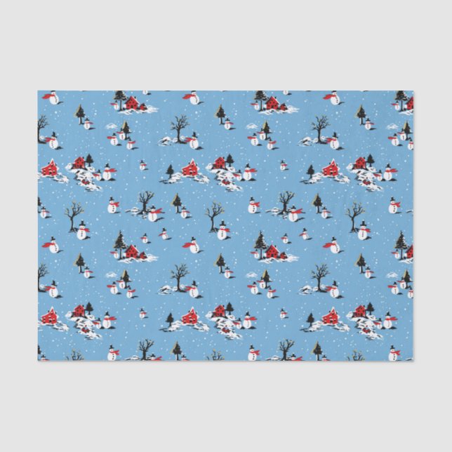 WeihnachtsSchneemann-Seidenpapier Seidenpapier (Vorderseite)