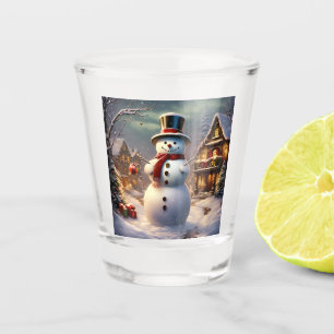 Weihnachtsschneemann-Shootglas Schnapsglas