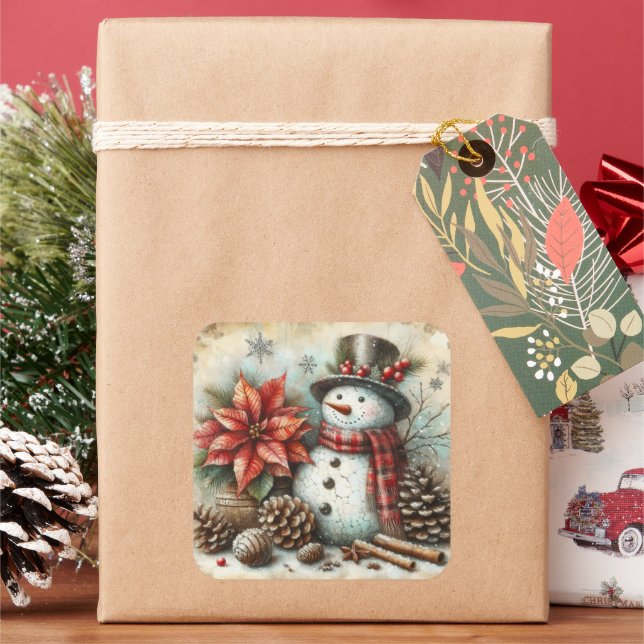 Weihnachtsschneemann Stickers (Feiertag)