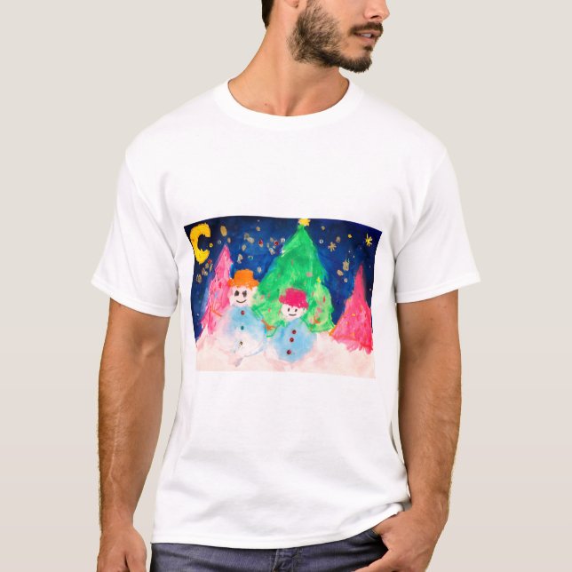 Weihnachtsschneemann-T - Shirt (Vorderseite)