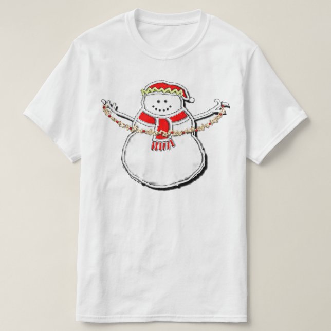 Weihnachtsschneemann T-Shirt (Design vorne)