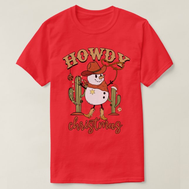 Weihnachtsschneemann T-Shirt (Design vorne)