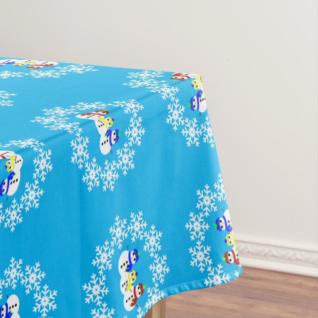 Weihnachtsschneemann Tischdecke (Beispiel)