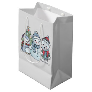 Weihnachtsschneemann und Freunde Mittlere Geschenktüte