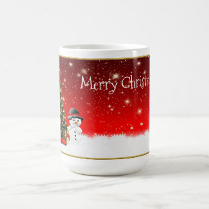 WeihnachtsSchneemann-und Weihnachtsbaum Verwandlungstasse