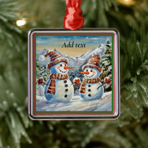 Weihnachtsschneemann-VORLAGE Ornament Aus Metall