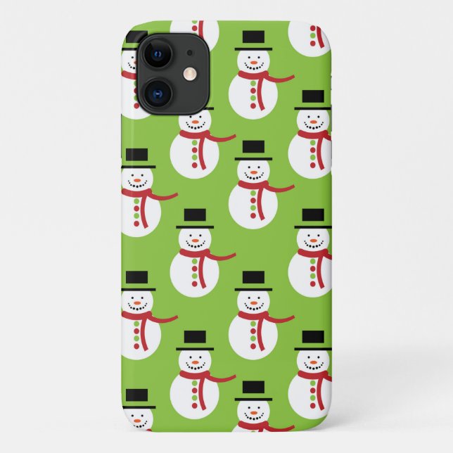 Weihnachtsschneemann, weißer Schneemann, Karottenn Case-Mate iPhone Hülle (Rückseite)