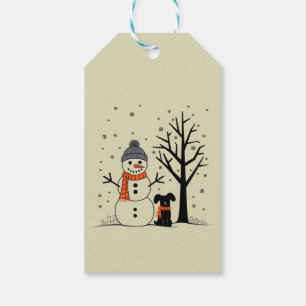 Weihnachtsschneemann Xmas Hund Winter Geschenkanhänger