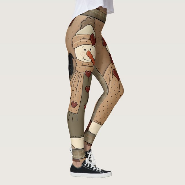 Weihnachtsschneemänner Leggings (Rechts)