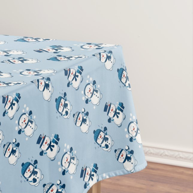 Weihnachtsschneemänner Tischdecke (Beispiel)