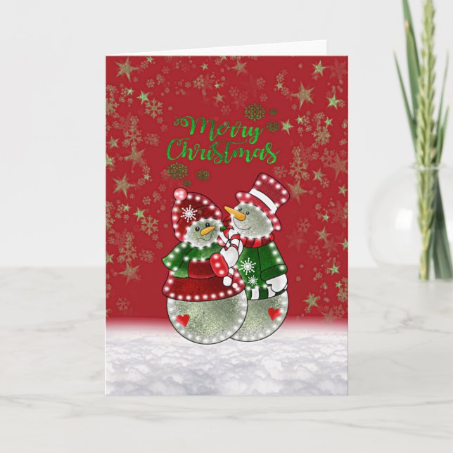 Weihnachtsschneemänner verschwanden karte (Vorderseite)