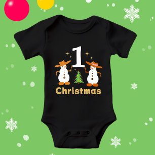 Weihnachtsschneemanns Baby Strampler