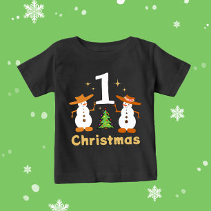 Weihnachtsschneemanns Baby T-shirt