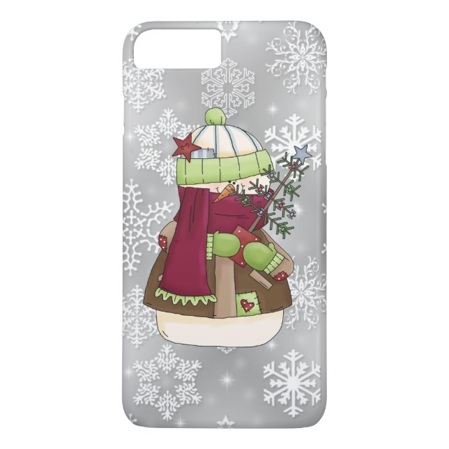WeihnachtsSchneemannschneeflocke iPhone 7 Plusfall Case-Mate iPhone Hülle (Rückseite)