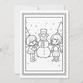 Weihnachtsschneemannskarte für Kinder Feiertagskarte