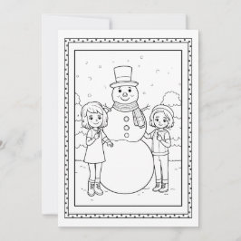 Weihnachtsschneemannskarte für Kinder Feiertagskarte