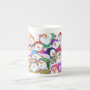 Weihnachtsschneemans China Tasse