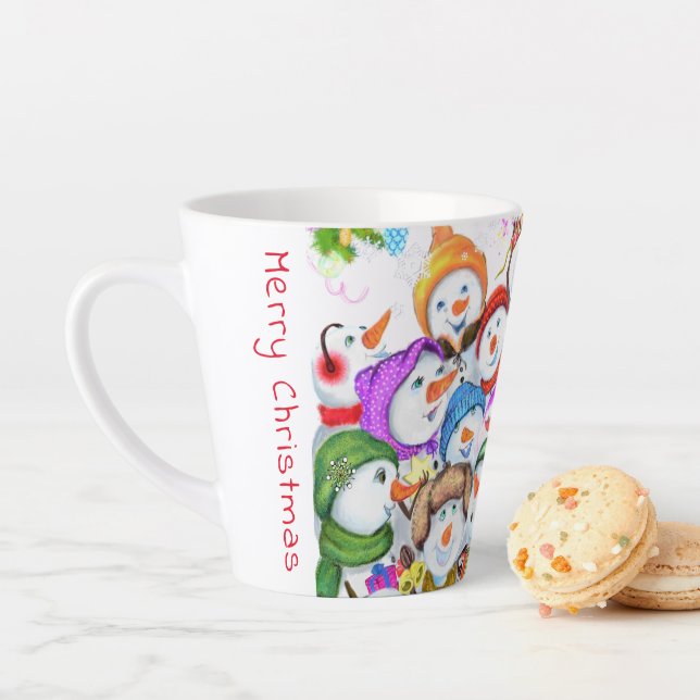 Weihnachtsschneemans Latte Tasse (Beispiel)