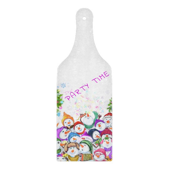 Weihnachtsschneemans Schneidebrett (Vorderseite)