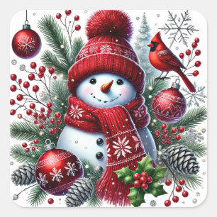Weihnachtsschneemenschen Stickers