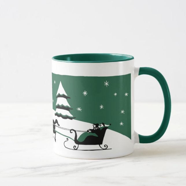 Weihnachtsschneeszene der 1940er Jahre - Tasse (Rechts)