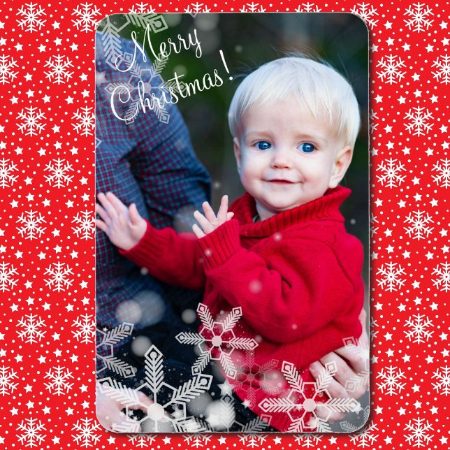 Weihnachtsschneeüberlagerungen Foto-Geschenk 4x6 p Magnet (Von Creator hochgeladen)