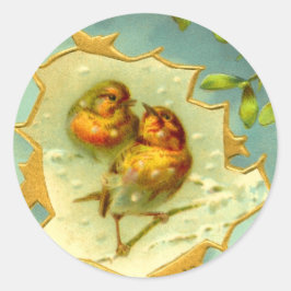 Weihnachtsschneevögel Sticker