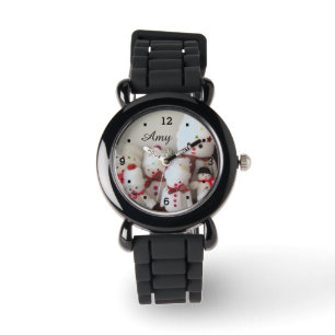Weihnachtsschneewache Armbanduhr