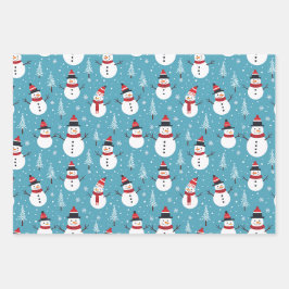 Weihnachtsschneewrapping Paper Geschenkpapier Set