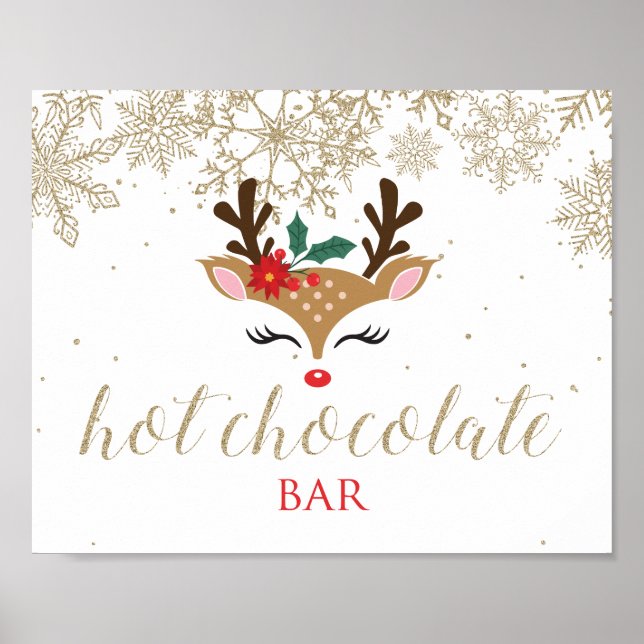 Weihnachtsschokolade Bar Gold Poster (Vorne)