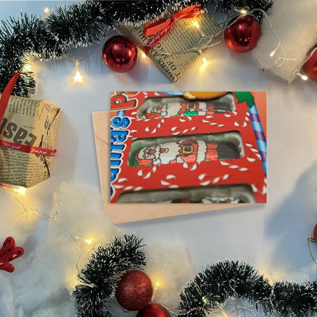 Weihnachtsschokolade Candy Santa Claus Feiertagskarte (Von Creator hochgeladen)