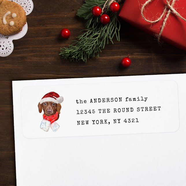 Weihnachtsschokolade Dackel Hund Rücksendeadresse (Von Creator hochgeladen)