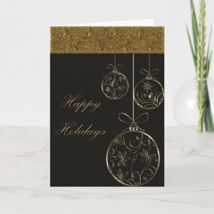 Weihnachtsschokolade & Gold Weihnachtsschmuck Feiertagskarte