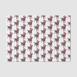 Weihnachtsschokolade Hund in Weihnachtsmannmütze Seidenpapier