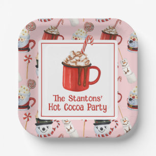 Weihnachtsschokolade Kakao-Party Pappteller