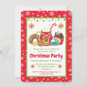 Weihnachtsschokolade & Kekse Weihnachtsleckereien Einladung