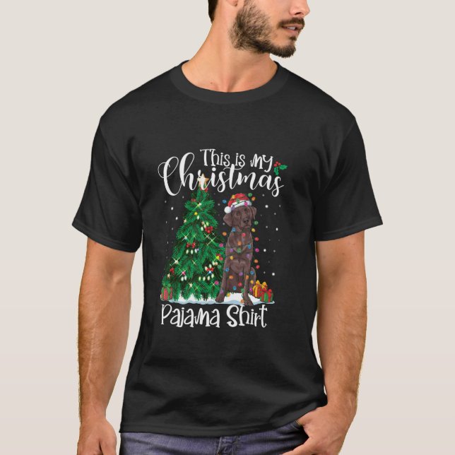 Weihnachtsschokolade Labrador Labrador Pajama Dog T-Shirt (Vorderseite)