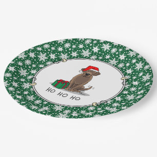 Weihnachtsschokolade Labrador Retriever Funny Pappteller