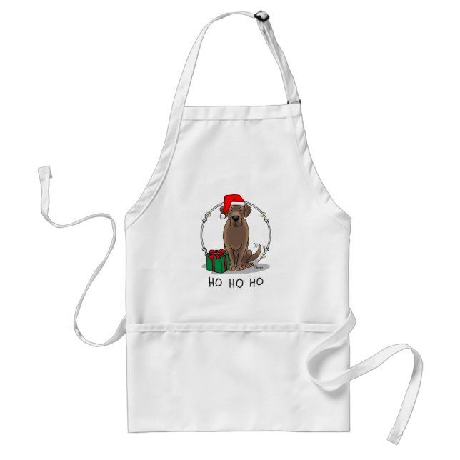 Weihnachtsschokolade Labrador Retriever Funny Schürze (Vorne)