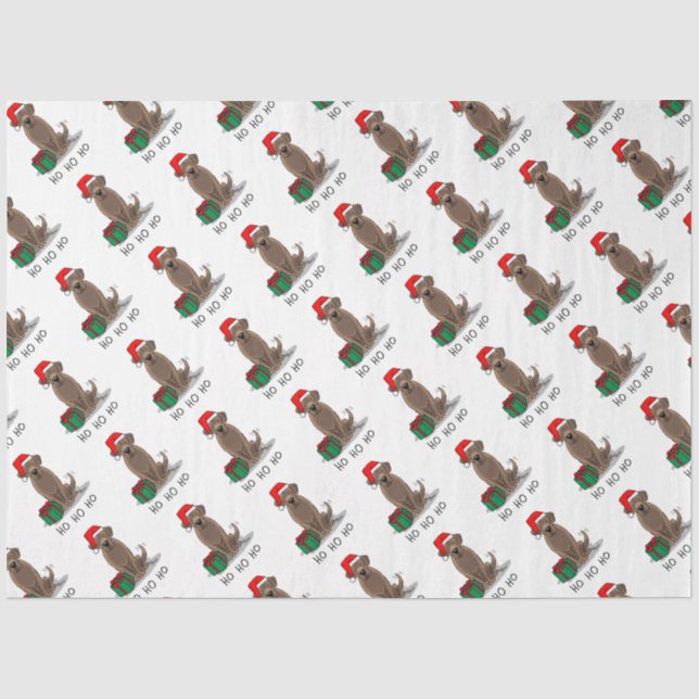 Weihnachtsschokolade Labrador Retriever Funny Seidenpapier (Vorderseite)