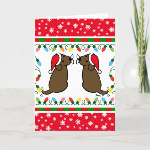Weihnachtsschokolade Labradors Santa Karte