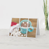 Weihnachtsschokolade mit glücklichem Gesicht