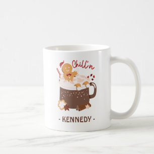 Weihnachtsschokolade und Lebkuchen Kaffeetasse